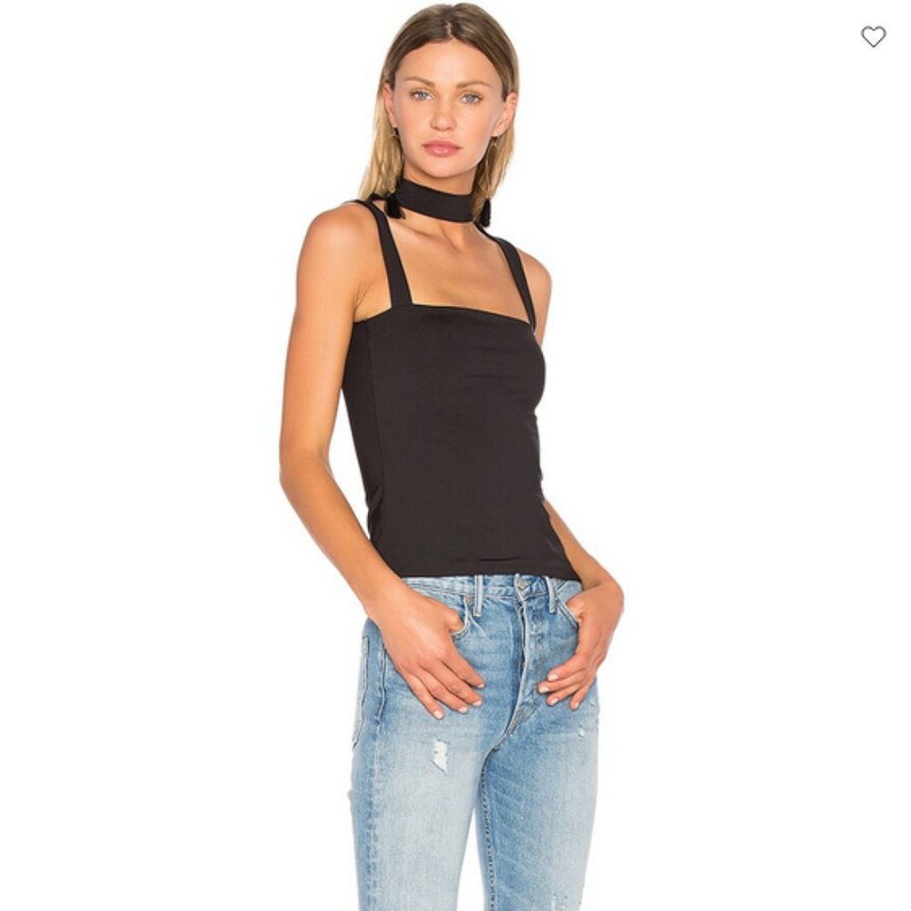 Donna Mizani Cleo Black Back Zip Top Size Small